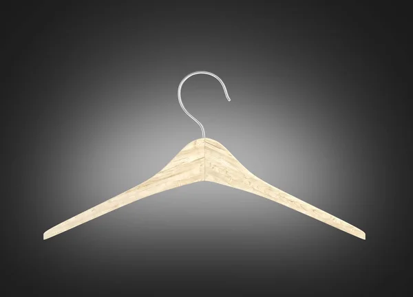 Деревянная вешалка для одежды Classic Clothes Hanger iso — стоковое фото