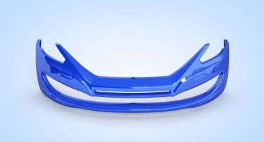 mavi degrade arka plan 3d üzerinde arabanın ön tampon