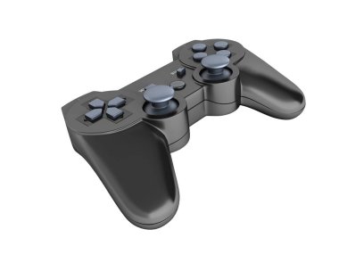 gölge beyaz arka plan 3d izole olmadan siyah gamepad