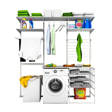 gölge ba olmadan beyaz bir arka plan üzerinde ev çamaşır iç