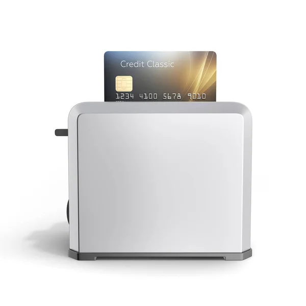 Moderna begreppet snabba lån och betalningar kreditkort i toa — Stockfoto