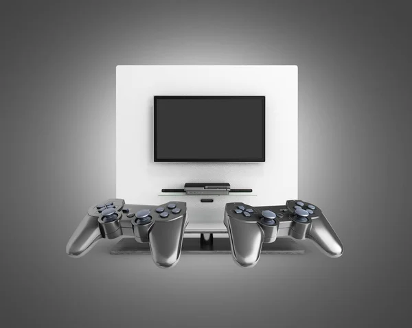 Multiplayer játék koncepció a konzol illusztráció joystick — Stock Fotó
