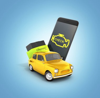 Araba teşhis konsepti SM ile OBD2 kablosuz tarayıcı yakın