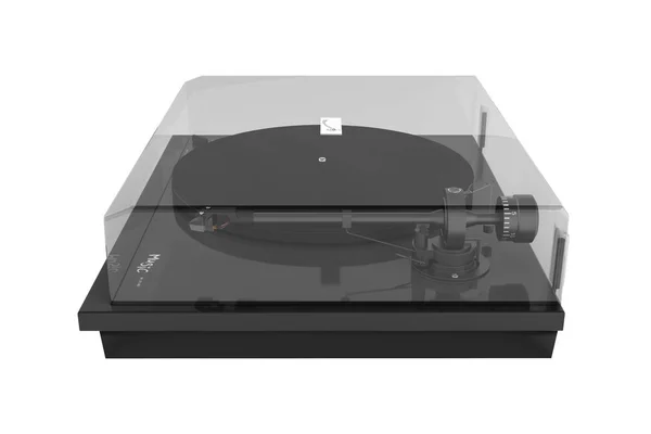 Виниловый поворотный проигрыватель изолирован на белом фоне 3d без s — стоковое фото