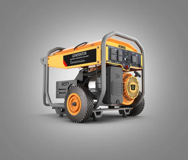 Portable gasoline generator isolated on a gray gradient backgrou — Stock Photo, Image