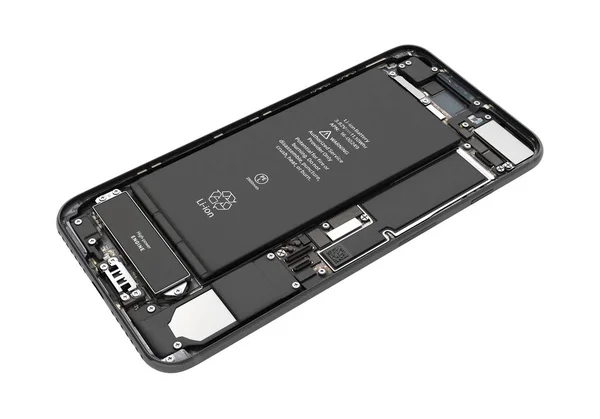 Akıllı telefon açık durumda akıllı telefon bileşenleri montaj isol