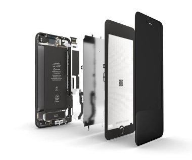 Smartphone componen açık devlet Illustration akıllı telefon