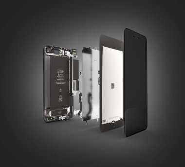 Smartphone componen açık devlet Illustration akıllı telefon