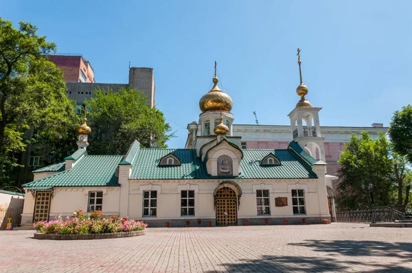 Rusia Vladivostok Julio 2018 Iglesia Dormición Madre Dios —  Fotos de Stock