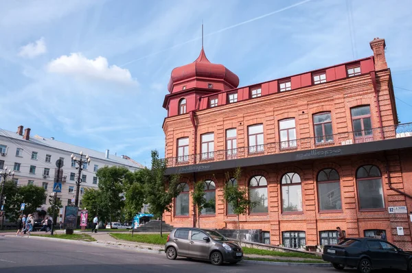 Russie Khabarovsk Août 2019 Grzybovsky Immeuble Été Construit 1902 Dans — Photo