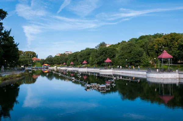 Russie Khabarovsk Août 2019 Étangs Ville Été Parc Loisirs Dans — Photo
