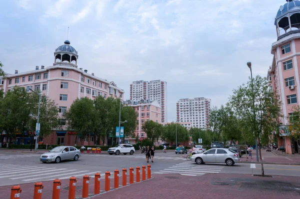 China Heihe Julio 2019 Barrio Residencial Calles Ciudad China Heihe —  Fotos de Stock