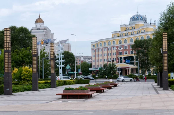 Cina Heihe Luglio 2019 Area Del Parco Ricreazione Nella Città — Foto Stock