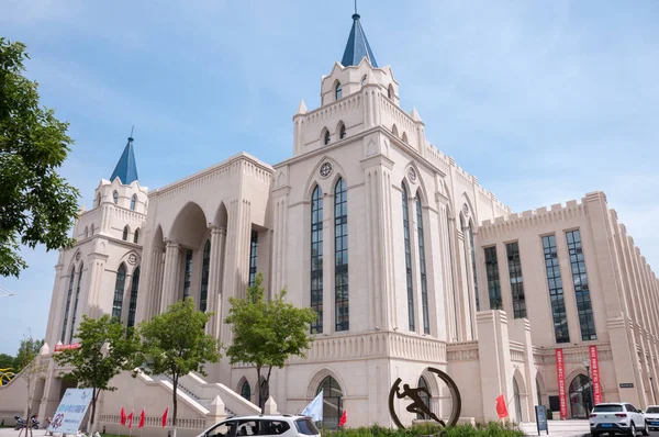 Cina Heihe Luglio 2019 Costruire Sulla Strada Giorno Nella Città — Foto Stock