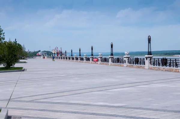 China Heihe Julio 2019 Terraplén Vacío Ciudad Heihe Verano — Foto de Stock