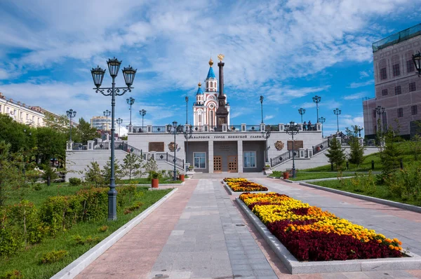 Russia Khabarovsk Luglio Piazza Della Gloria Militare — Foto Stock