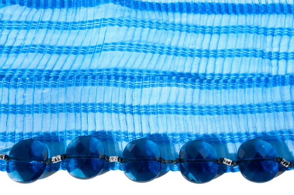 시니의 바닥에 파란색 주름이 리본과 — 스톡 사진