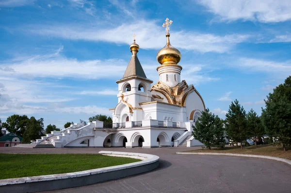 Chabarowsk Russland Juli 2020 Seraphim Von Sarow Tempel Vor Blauem — Stockfoto