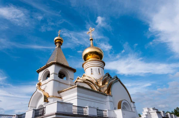 Khabarovsk Russia July 2020 Seraphim Sarov Temple Blue Sky Summer — Stock Photo, Image