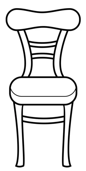 Ícone Cadeira Para Frente Mobília Preto Branco Imagem Vetorial Isolada —  Vetores de Stock