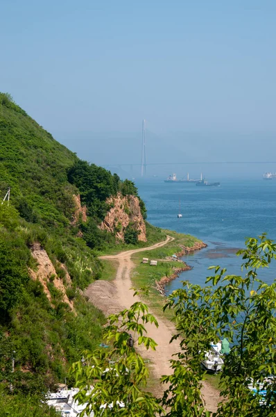 Primorsky Krai Zee Cape Tokarevsky Straat Bosporus Oost Vladivostok Stad — Stockfoto