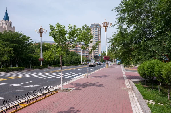 China Heihe Juli 2019 Leere Autobahn Ufernähe Heihe City Sommer — Stockfoto