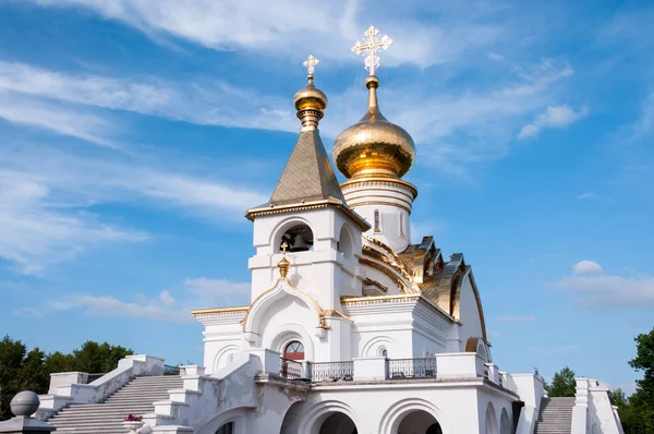 Khabarovsk Russia July 2020 Seraphim Sarov Temple Blue Sky Summer — Stock Photo, Image