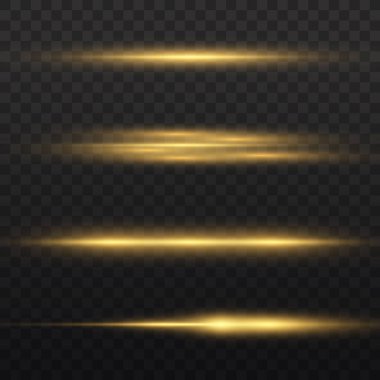 Yatay ışık ışınları.