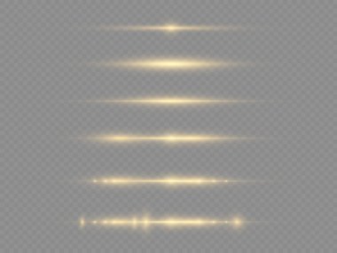 Yatay ışık ışınları.