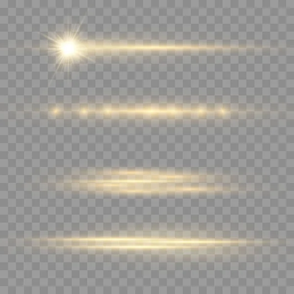 Rayons lumineux horizontaux. — Image vectorielle