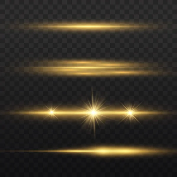 Horizontal light rays. — Stock Vector