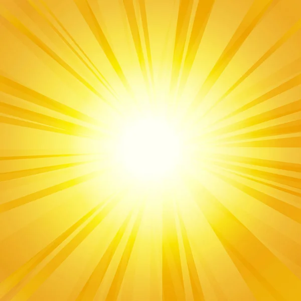 Rayons jaunes soleil. — Image vectorielle