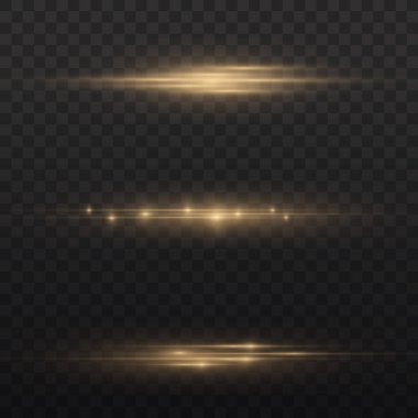 Yatay ışık ışınları.