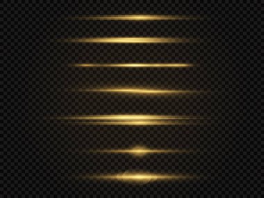 Yatay ışık ışınları.