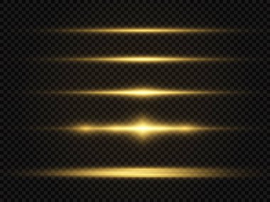 Yatay ışık ışınları.