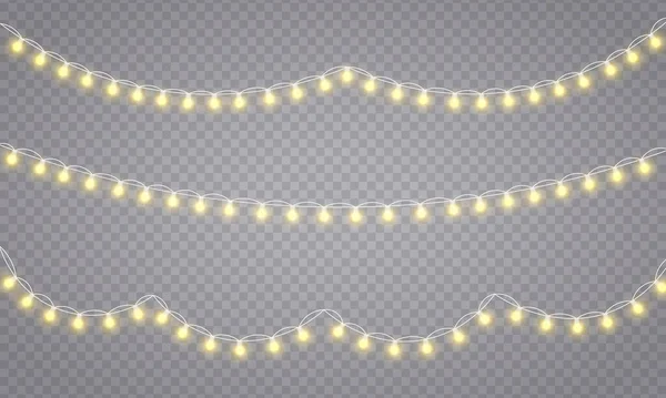 Guirlande lumières de Noël. — Image vectorielle