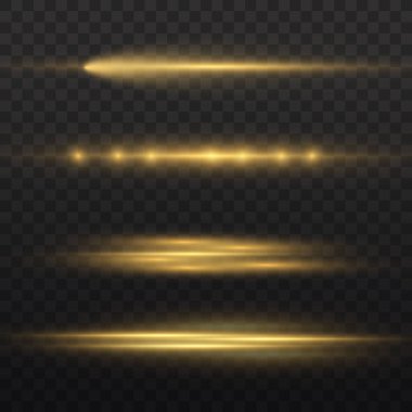 Yatay ışık ışınları.