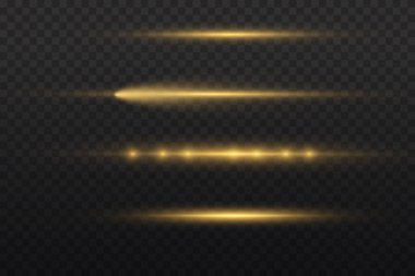 Yatay ışık ışınları.