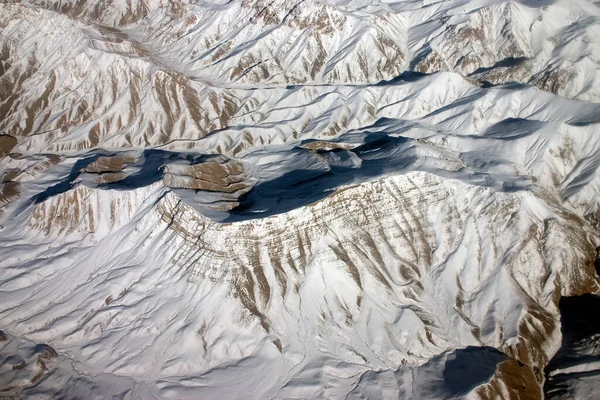 Luchtfotografie Van Hindu Kush Bergketen Tussen Pakistan Afghanistan Een Koude — Stockfoto