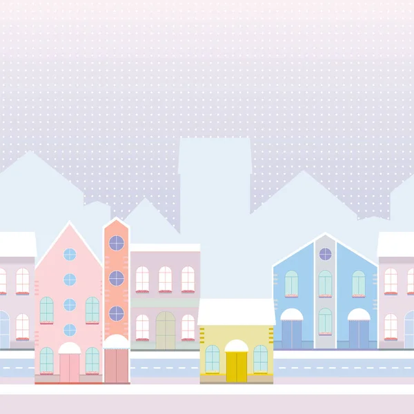 House buildings, home seamless background pattern