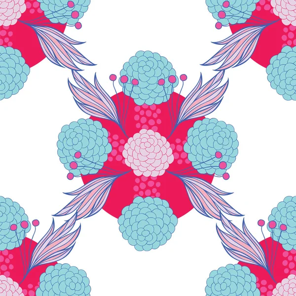 Patrón de fondo inconsútil floral colorido — Vector de stock