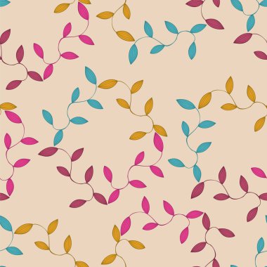 Sorunsuz çiçek arka plan deseni retro vintage renk