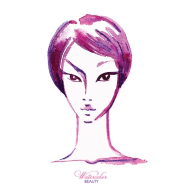 Suluboya kız. UNIQUE, el boyalı portre. Moda, Güzellik, moda model