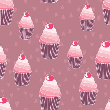 Güzel lezzetli kek sorunsuz arka plan deseni