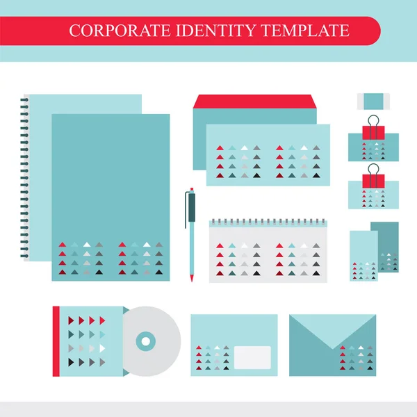 Corporate Identity Design Vorlage Business Kit Vektorillustration — Stockvektor