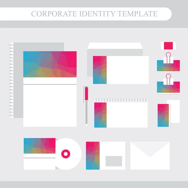 Modelo Design Identidade Corporativa Kit Negócios Ilustração Vetorial — Vetor de Stock