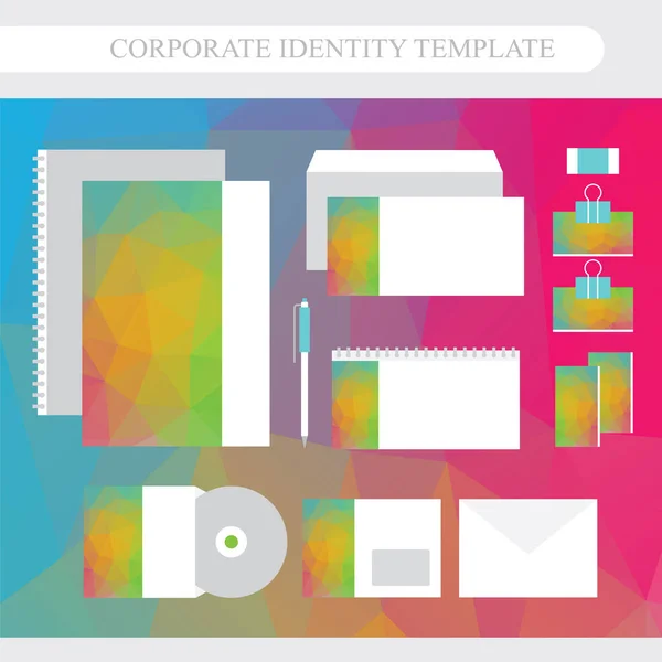 Corporate Identity Design Vorlage Business Kit Vektorillustration — Stockvektor