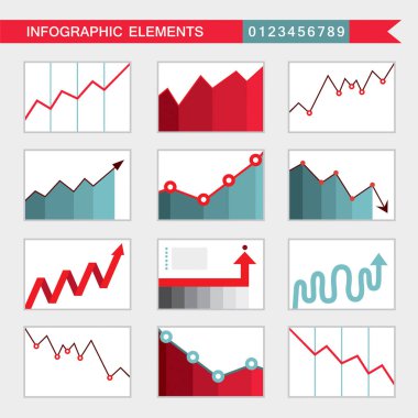 Infographic öğeleri grafikler, grafik Diyagramı vektör çizim