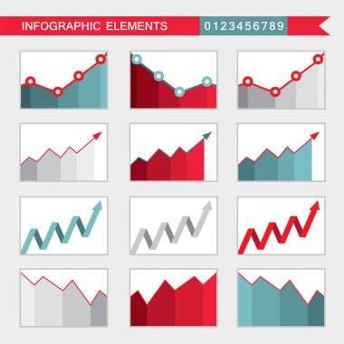 Infographic öğeleri grafikler, grafik Diyagramı vektör çizim