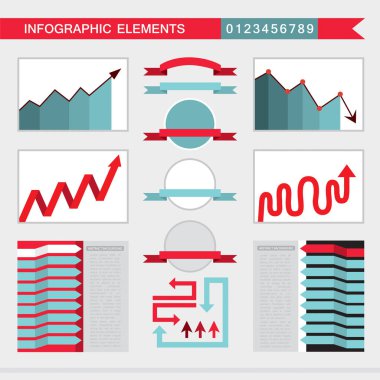 Infographic öğeleri grafikler, grafik, diyagram arrowssignsbars buttonsborders vb vektör çizim